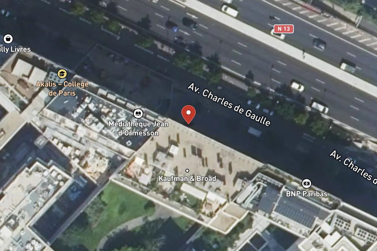 Vue satellite — 165 Avenue Charles de Gaulle