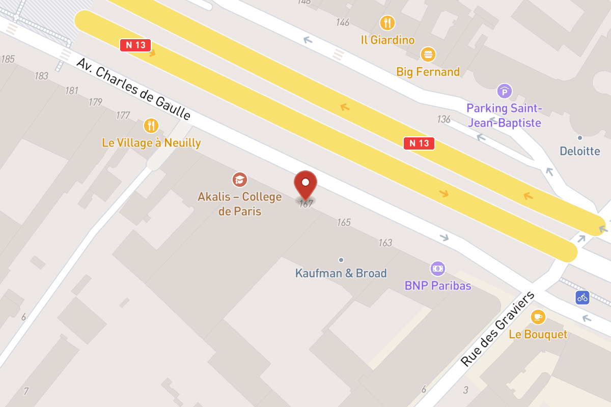 Plan de situation — 167 Avenue Charles de Gaulle