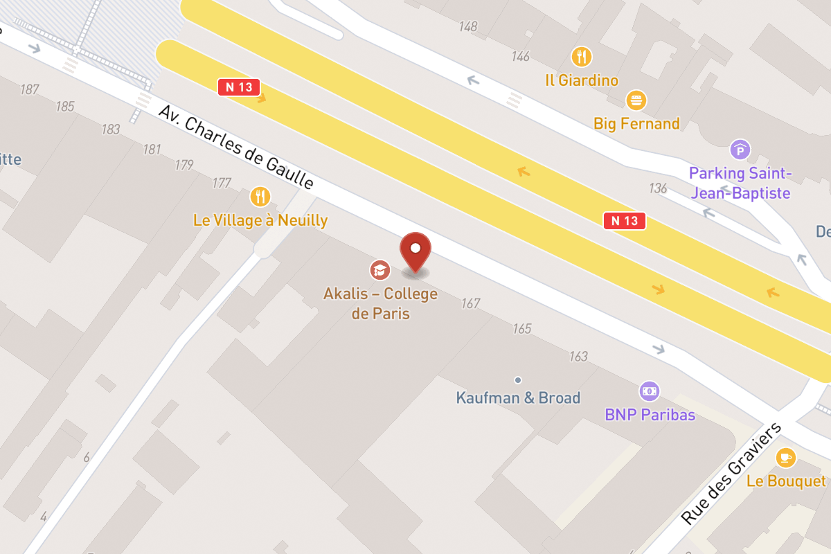 Plan de situation — 169 Avenue Charles de Gaulle