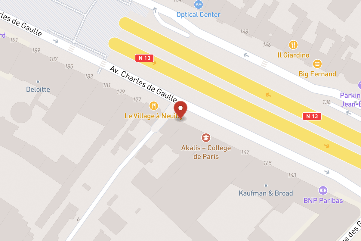 Plan de situation — 173 Avenue Charles de Gaulle