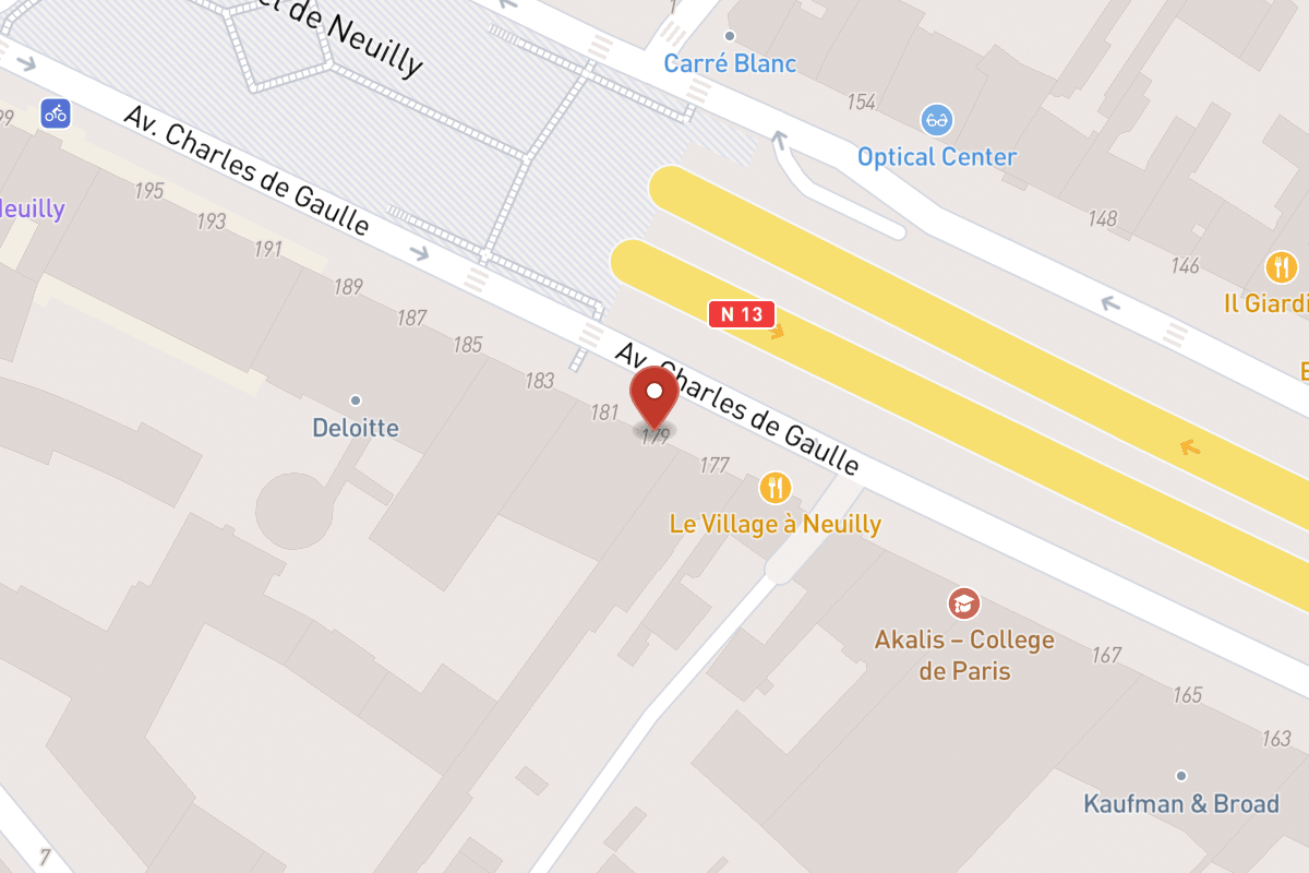 Plan de situation — 179 Avenue Charles de Gaulle