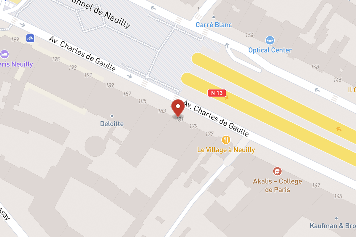 Plan de situation — 181 Avenue Charles de Gaulle