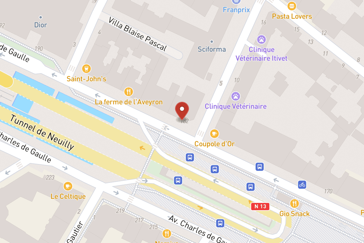Plan de situation — 182 Avenue Charles de Gaulle