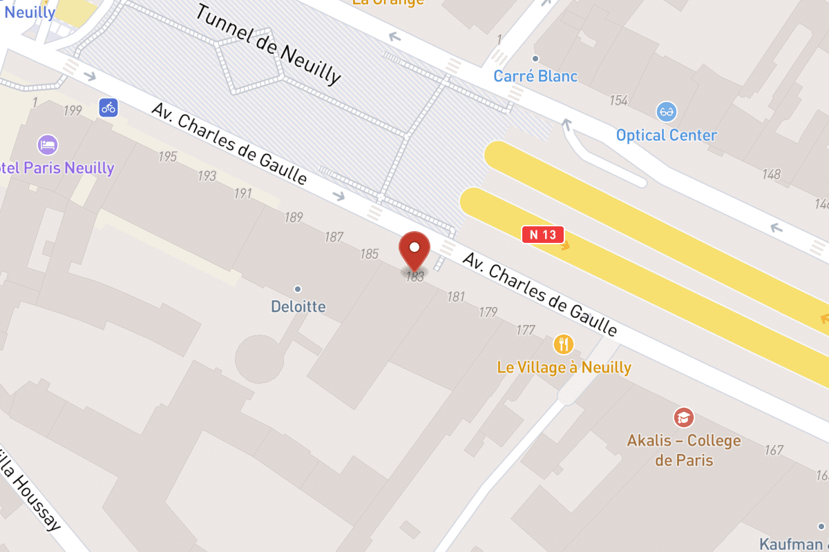 Plan de situation — 183 Avenue Charles de Gaulle