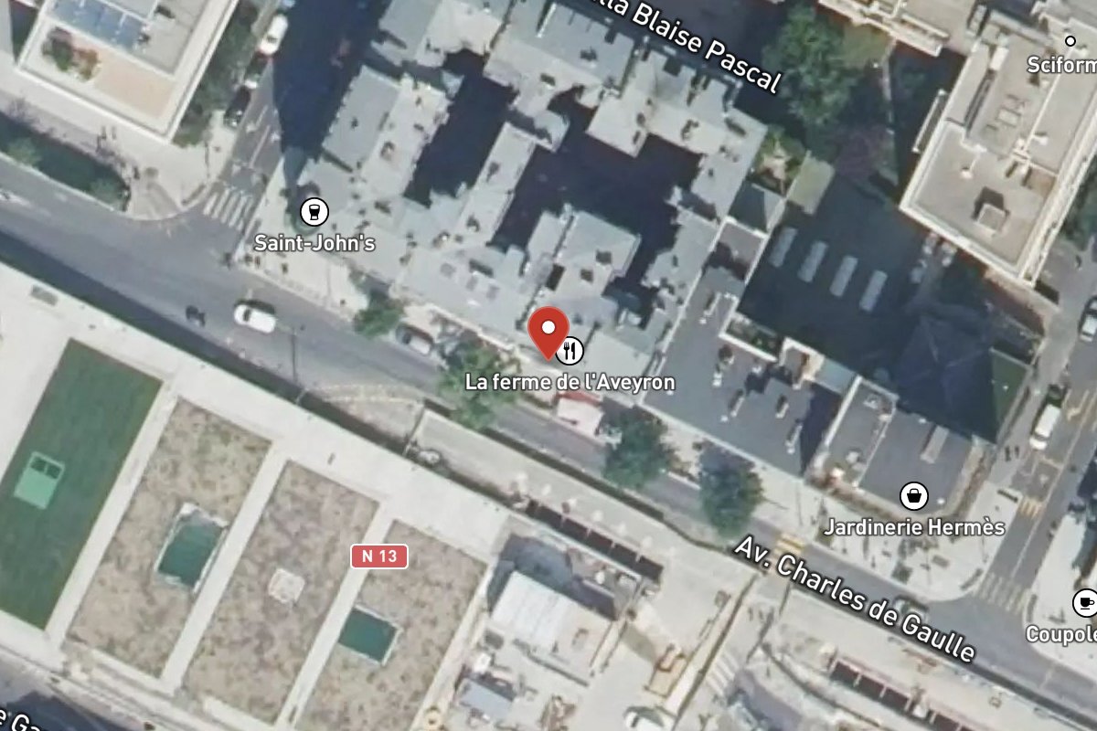 Vue satellite — 186 Avenue Charles de Gaulle