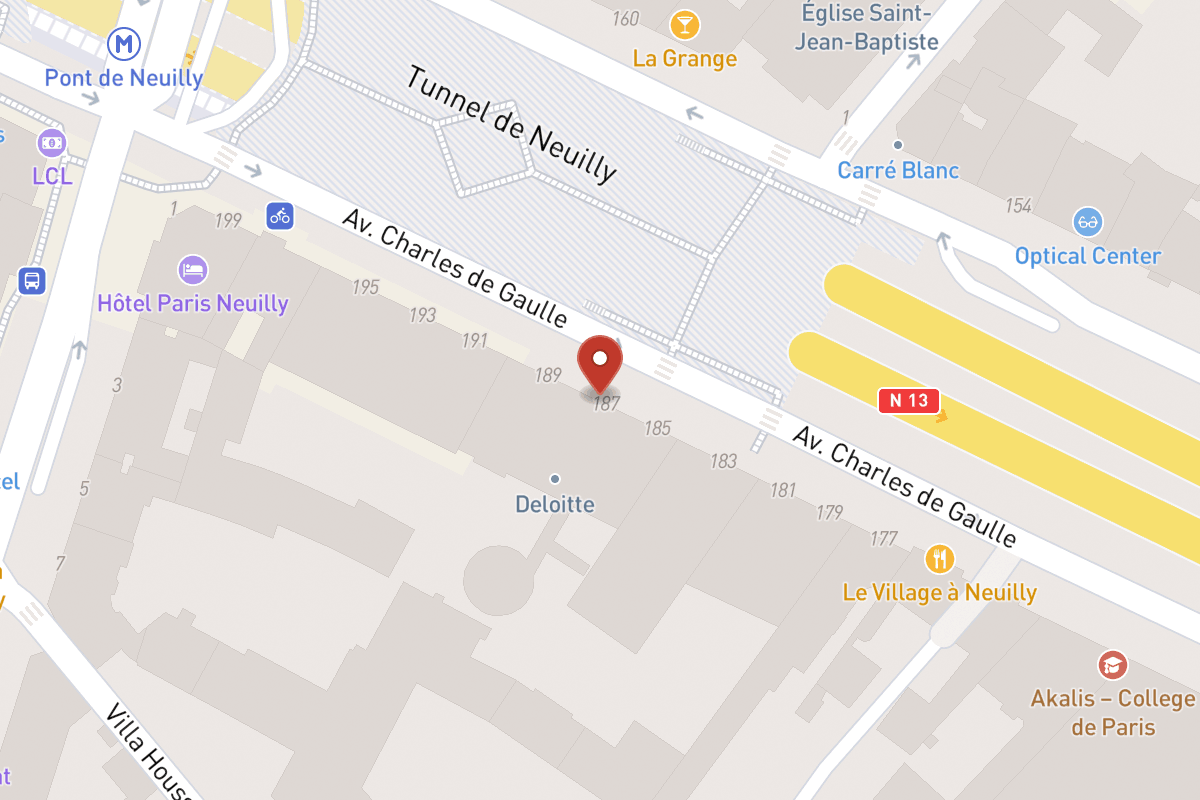 Plan de situation — 187 Avenue Charles de Gaulle