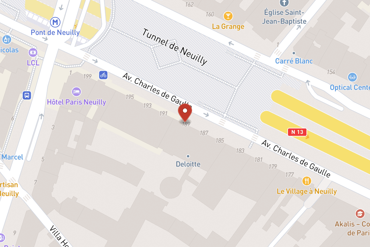 Plan de situation — 189 Avenue Charles de Gaulle