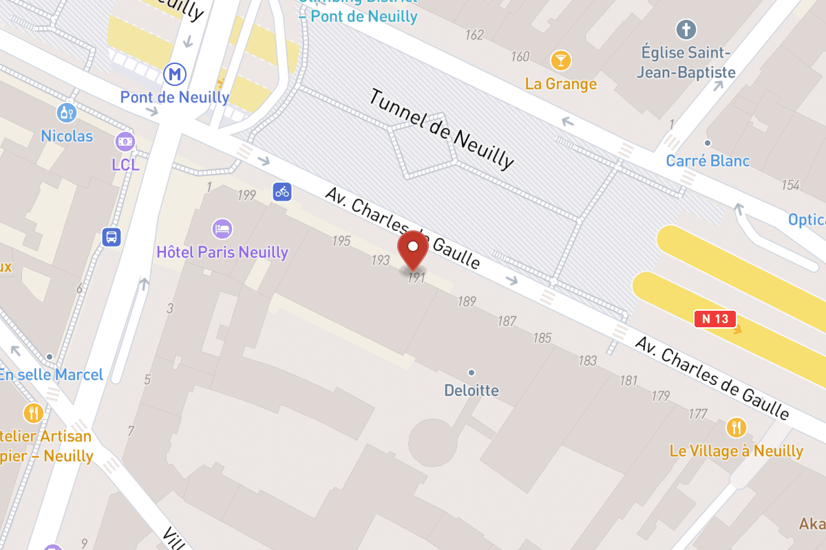 Plan de situation — 191 Avenue Charles de Gaulle