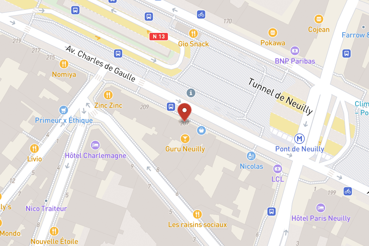 Plan de situation — 207 Avenue Charles de Gaulle