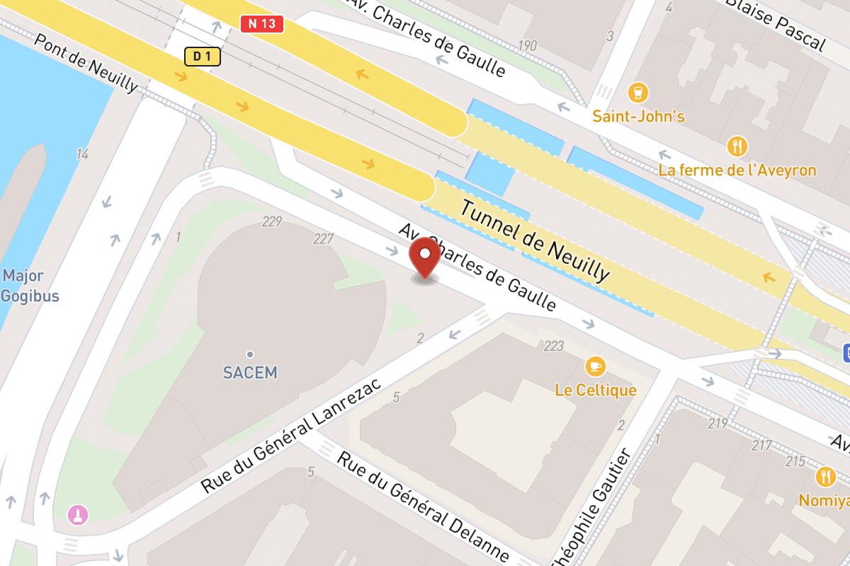 Plan de situation — 225 Avenue Charles de Gaulle