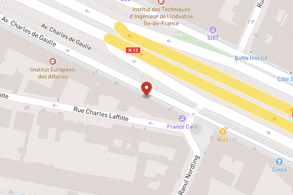 Plan de situation — 43 Avenue Charles de Gaulle