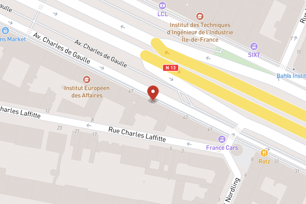 Plan de situation — 45 Avenue Charles de Gaulle