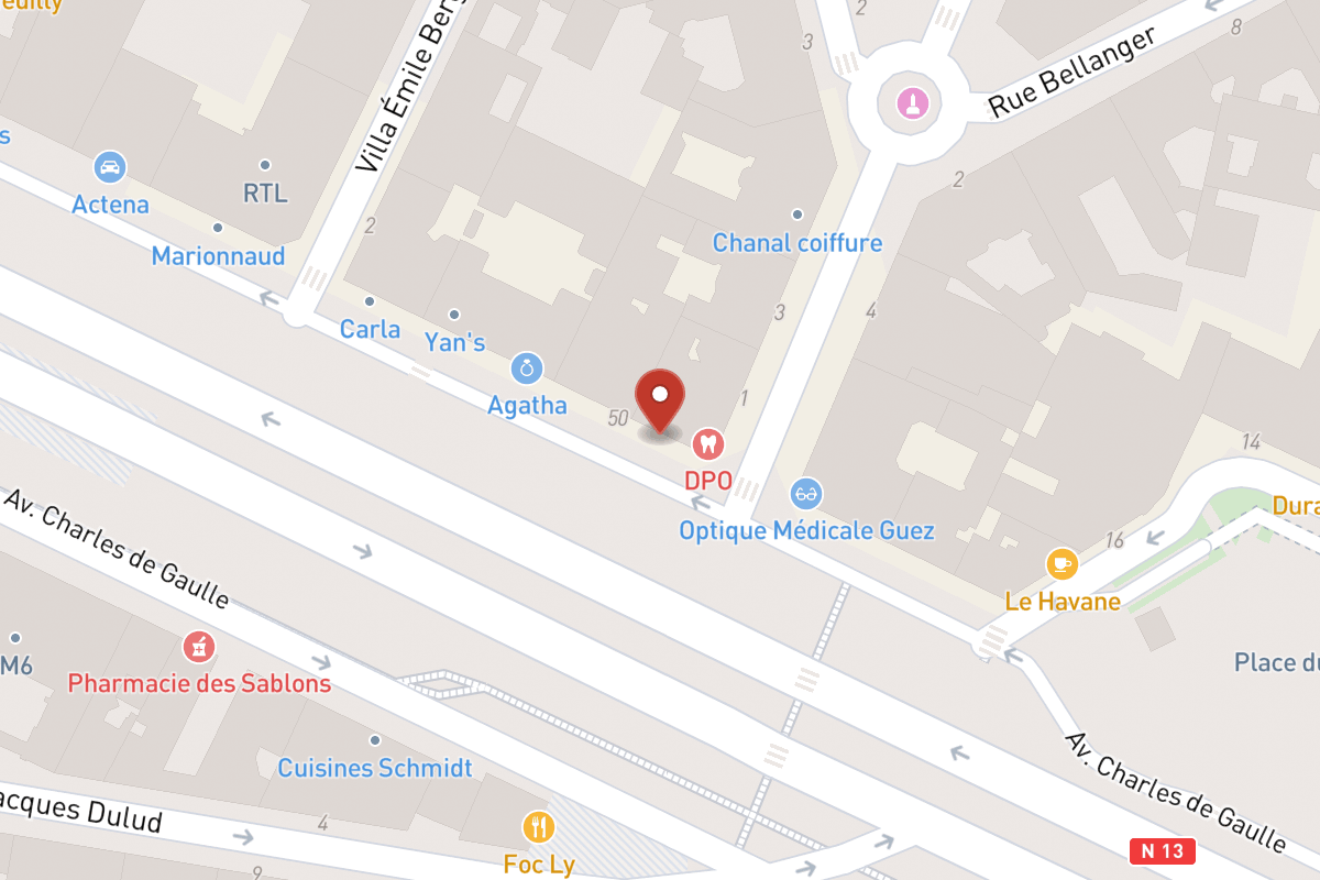 Plan de situation — 50 Avenue Charles de Gaulle