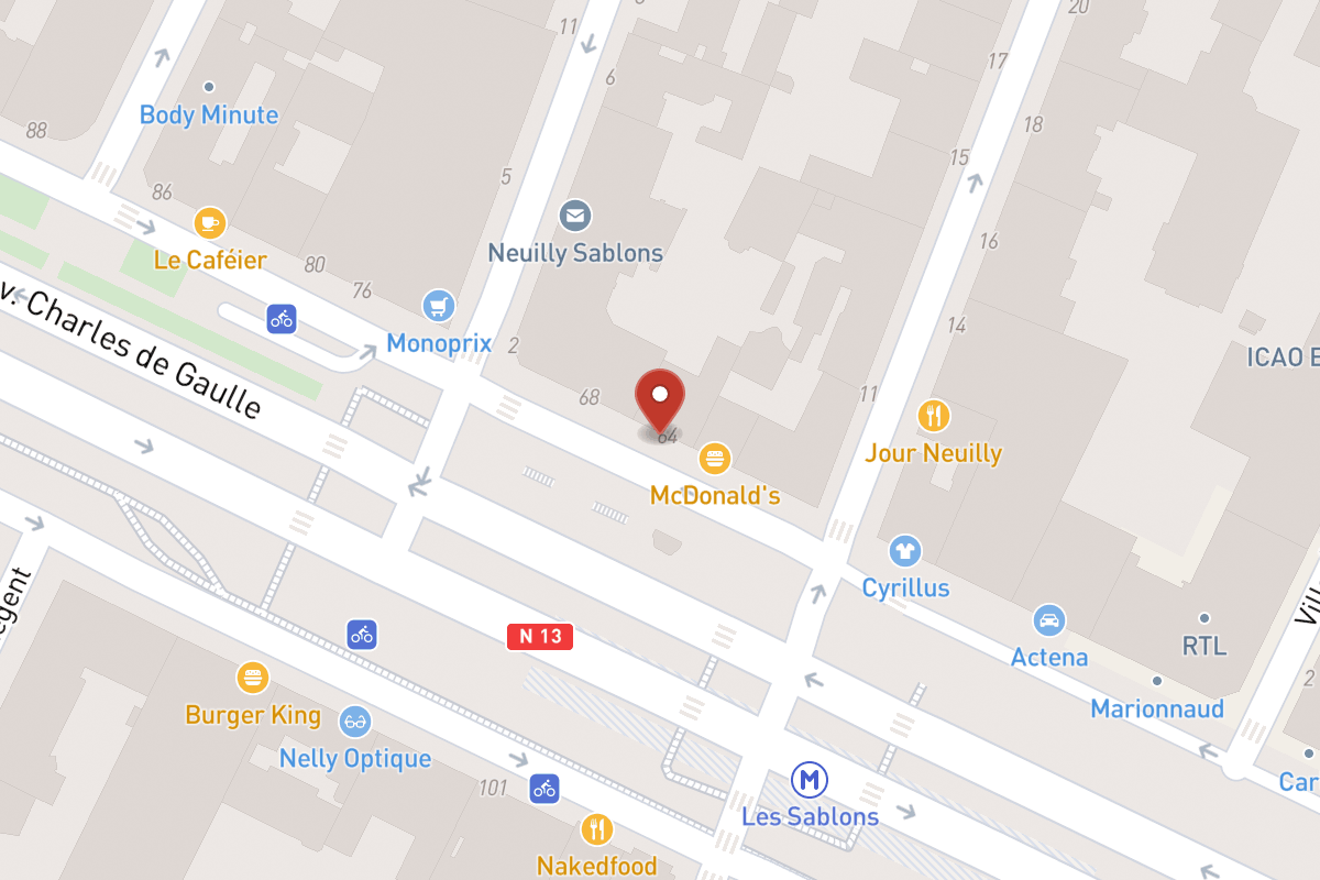 Plan de situation — 64 Avenue Charles de Gaulle