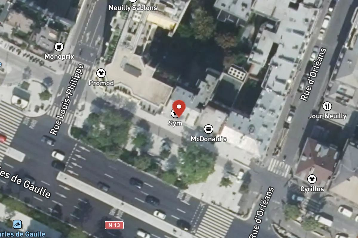 Vue satellite — 64 Avenue Charles de Gaulle
