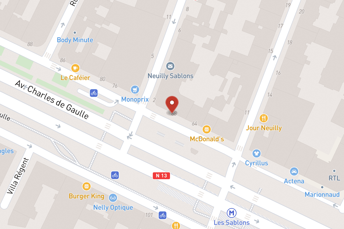 Plan de situation — 68 Avenue Charles de Gaulle