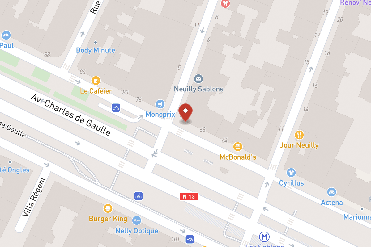 Plan de situation — 70 Avenue Charles de Gaulle