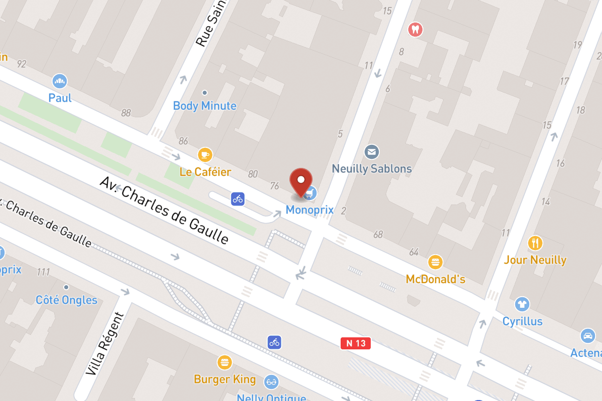 Plan de situation — 72 Avenue Charles de Gaulle