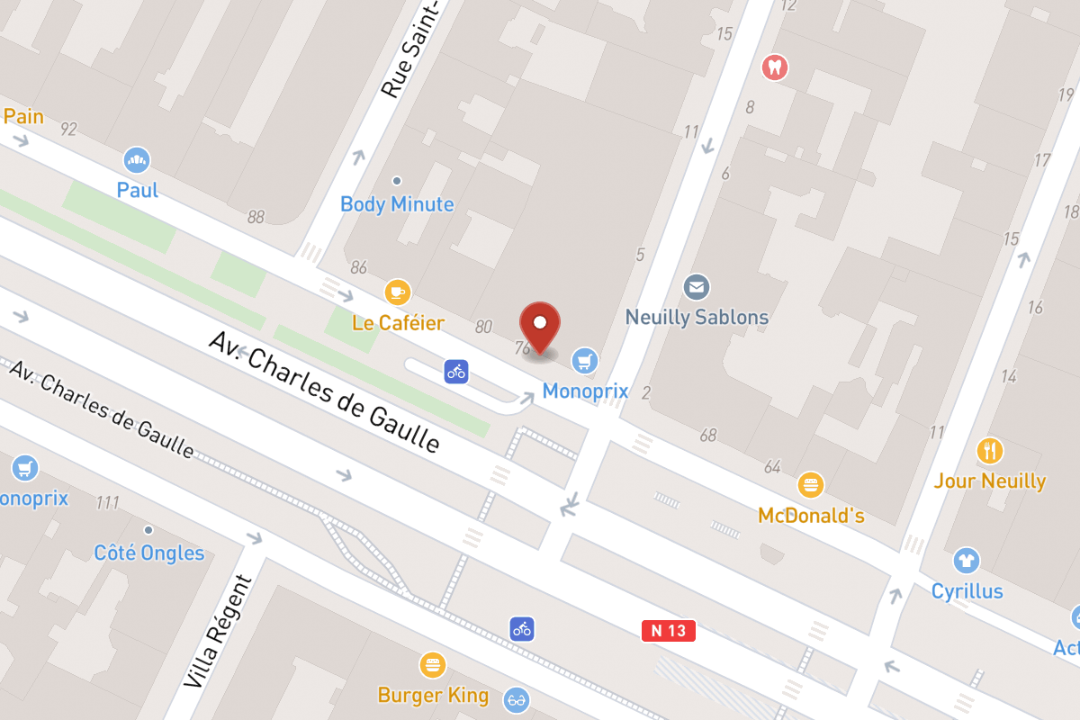 Plan de situation — 74 Avenue Charles de Gaulle