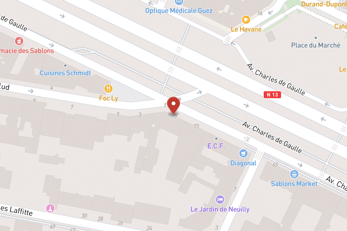 Plan de situation — 75 Avenue Charles de Gaulle