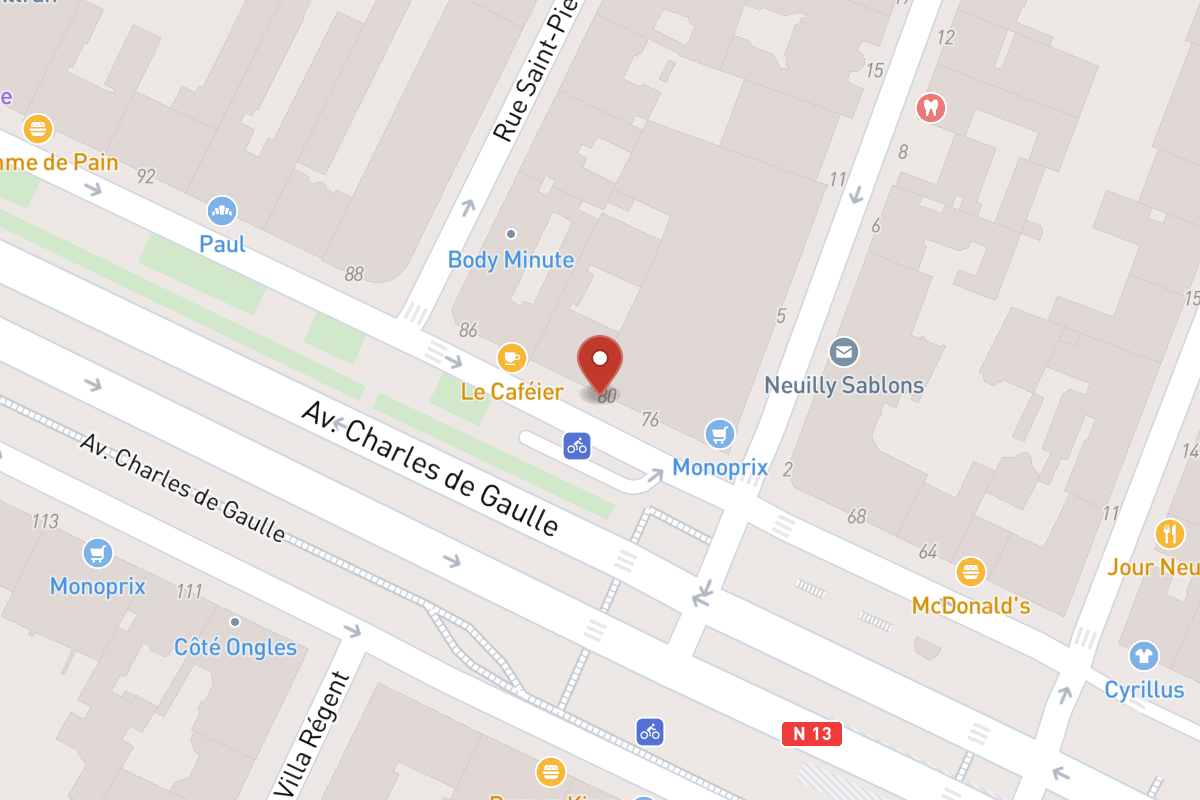 Plan de situation — 80 Avenue Charles de Gaulle