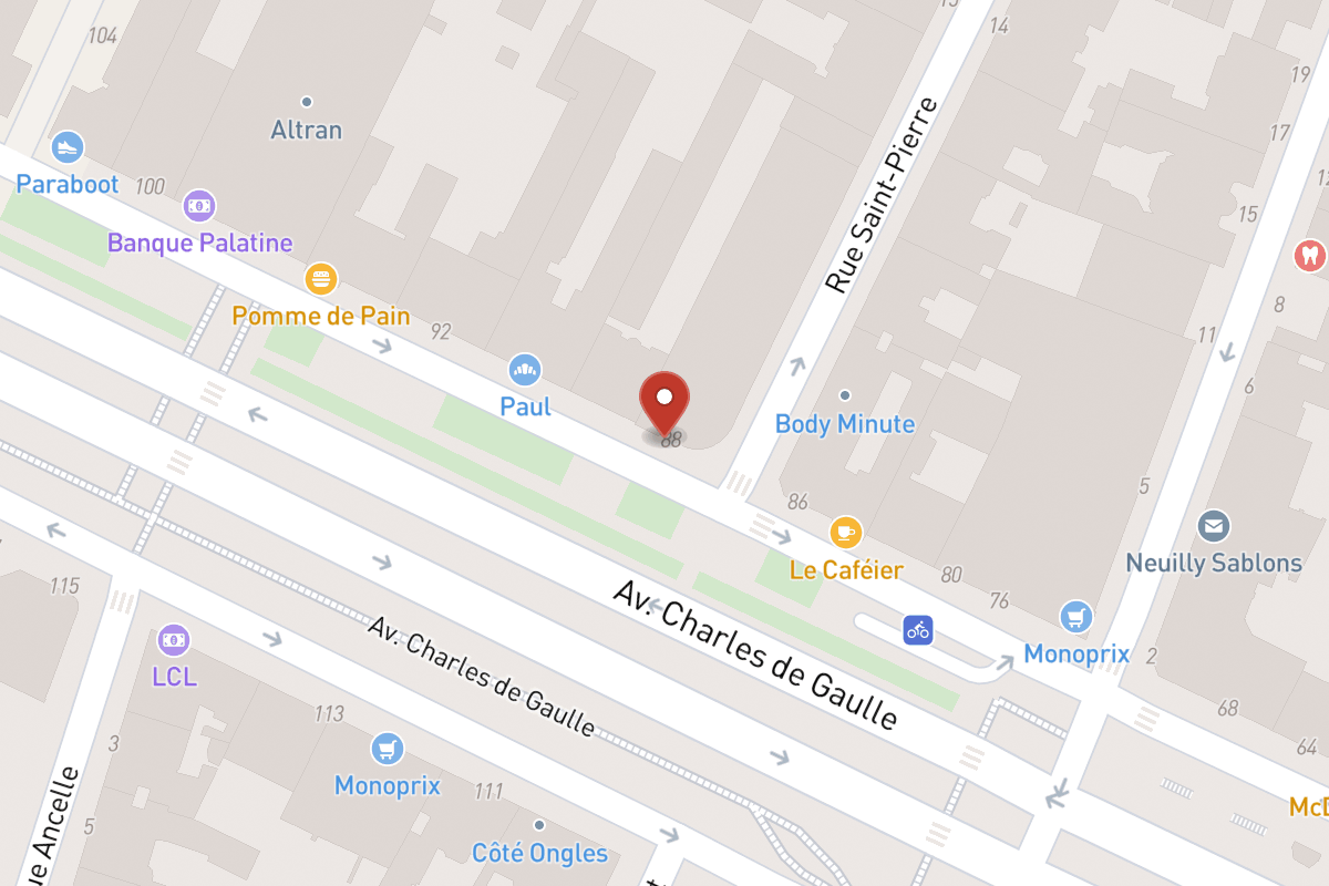 Plan de situation — 88 Avenue Charles de Gaulle