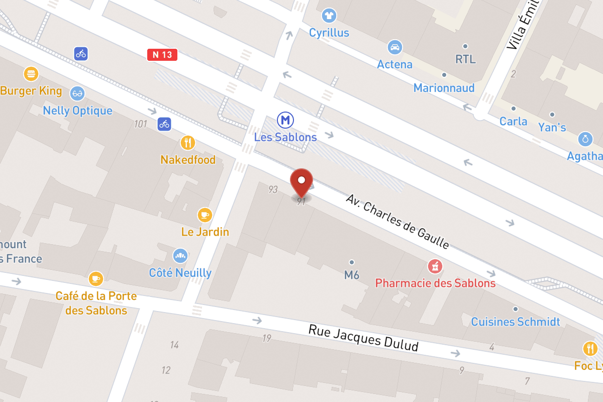 Plan de situation — 91 Avenue Charles de Gaulle