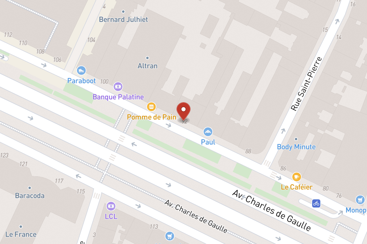Plan de situation — 92 Avenue Charles de Gaulle