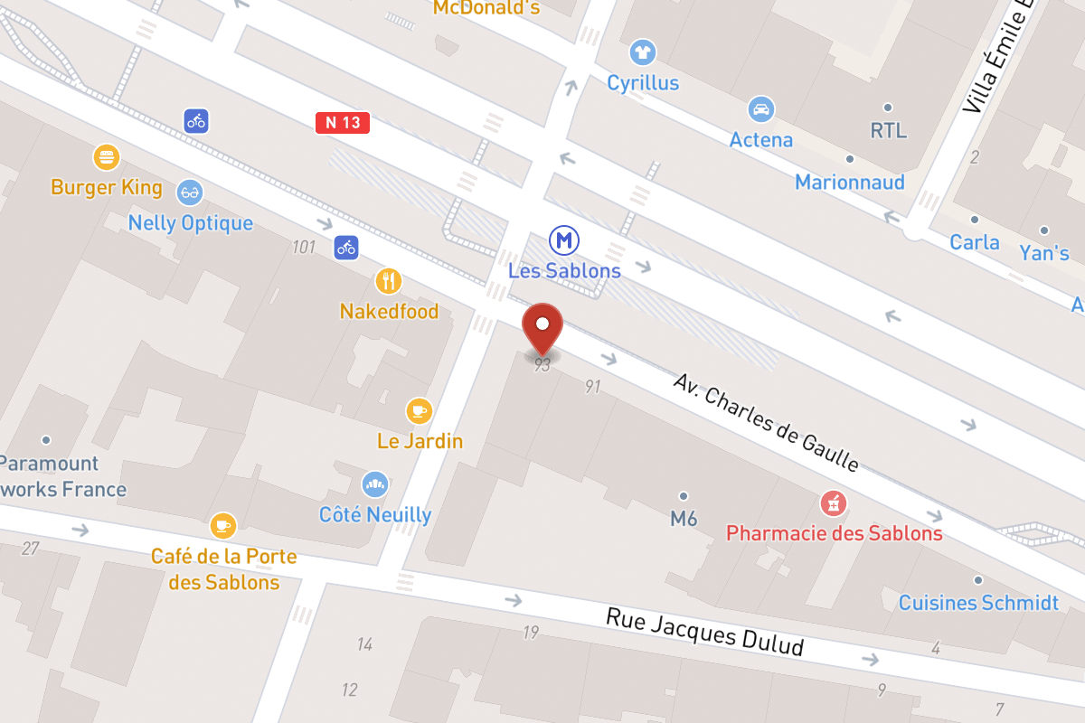 Plan de situation — 93 Avenue Charles de Gaulle