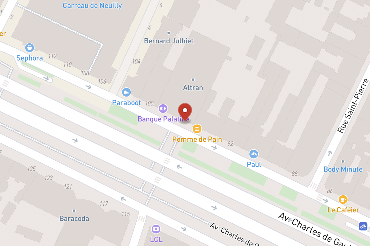 Plan de situation — 96 Avenue Charles de Gaulle