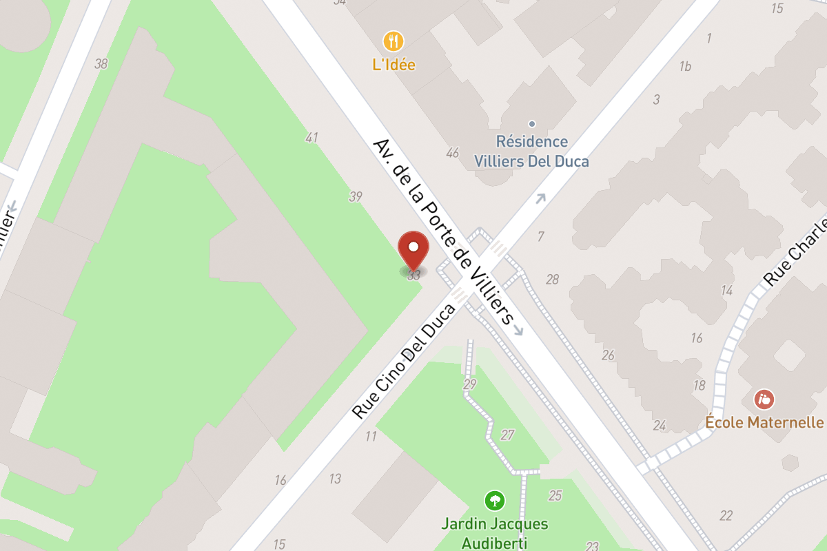 Plan de situation — 33 Avenue de la Porte de Villiers