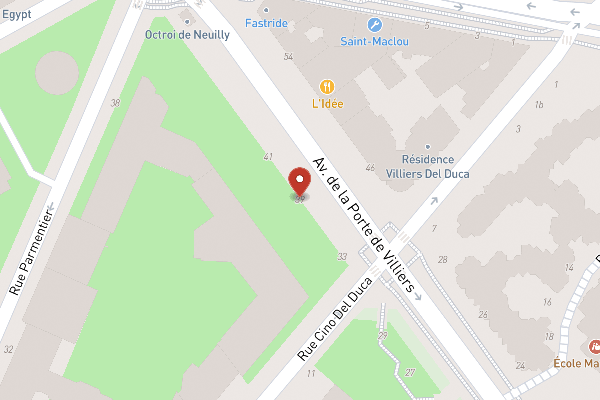 Plan de situation — 39 Avenue de la Porte de Villiers