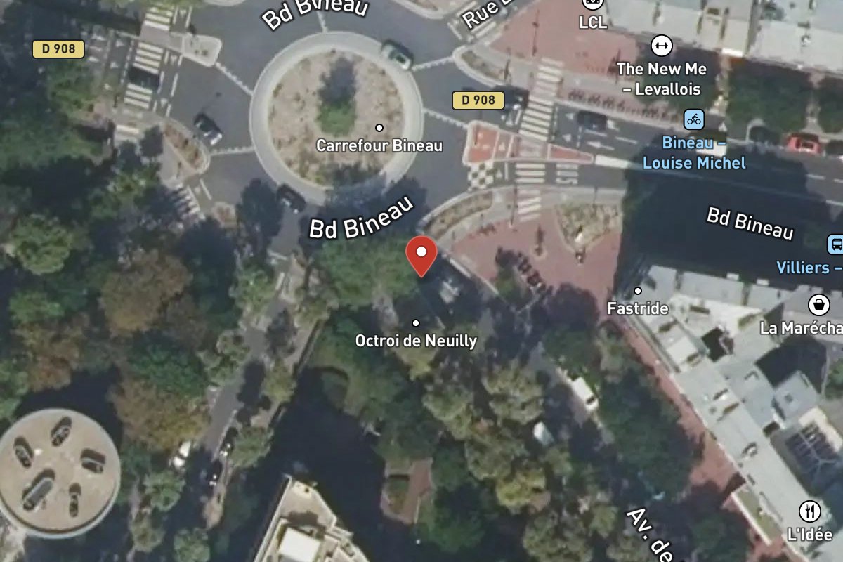 Vue satellite — 43 Avenue de la Porte de Villiers