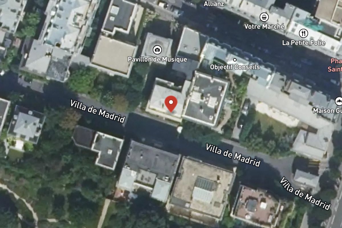 Vue satellite — 14 Avenue de Madrid