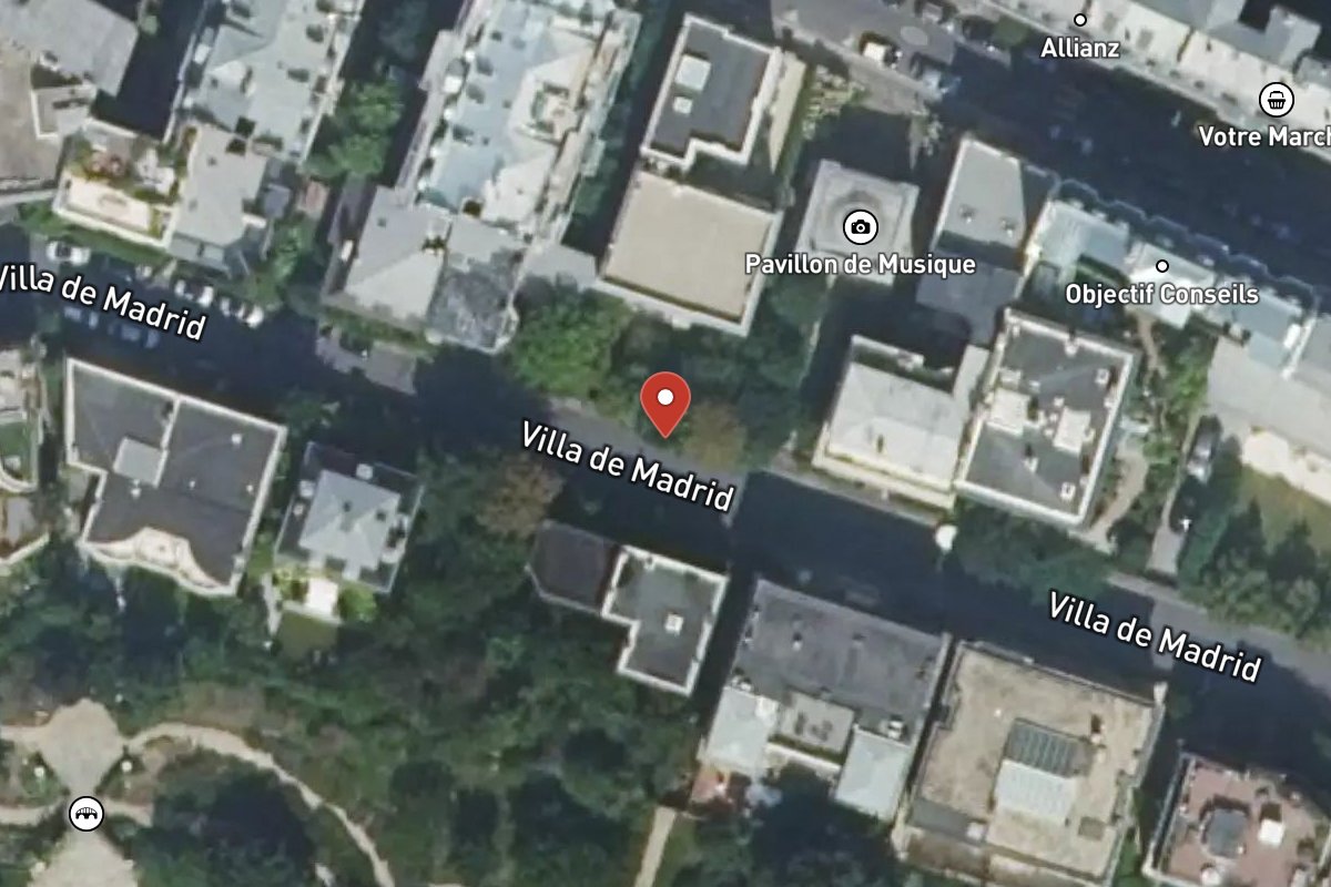 Vue satellite — 8 Avenue de Madrid
