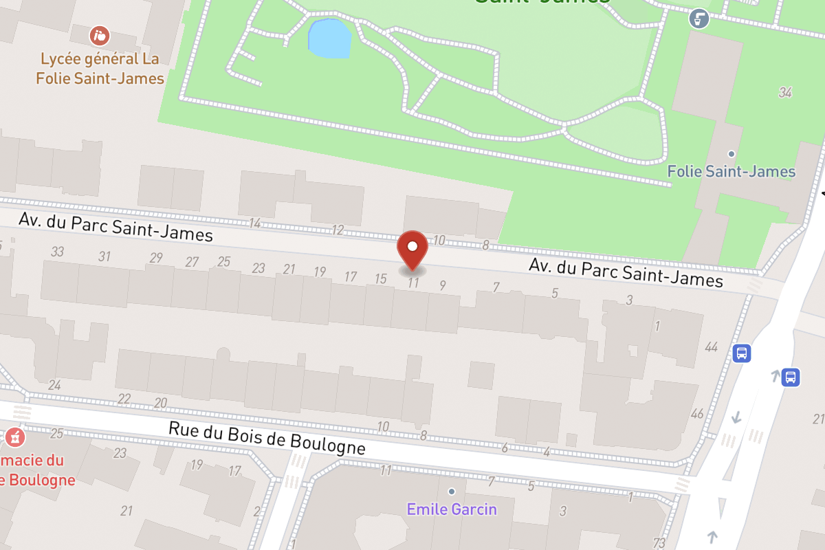 Plan de situation — 11 Avenue du Parc Saint-james