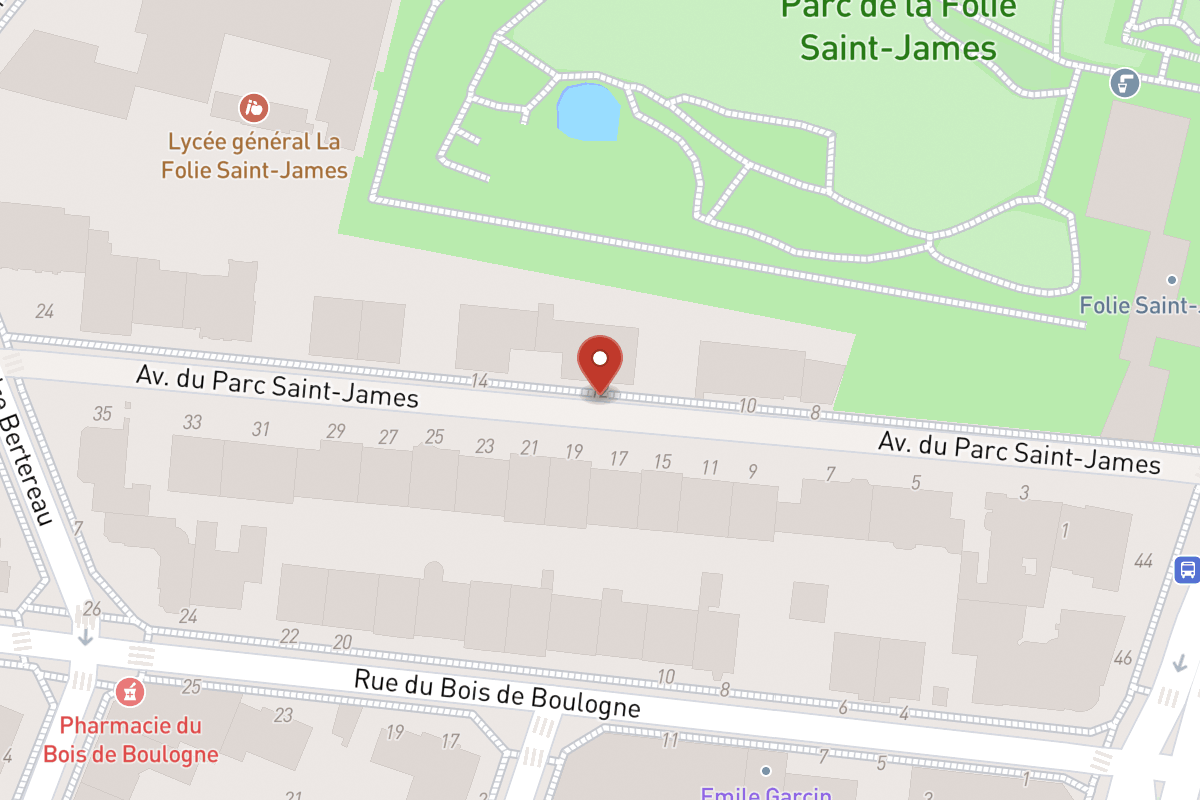 Plan de situation — 12 Avenue du Parc Saint-james