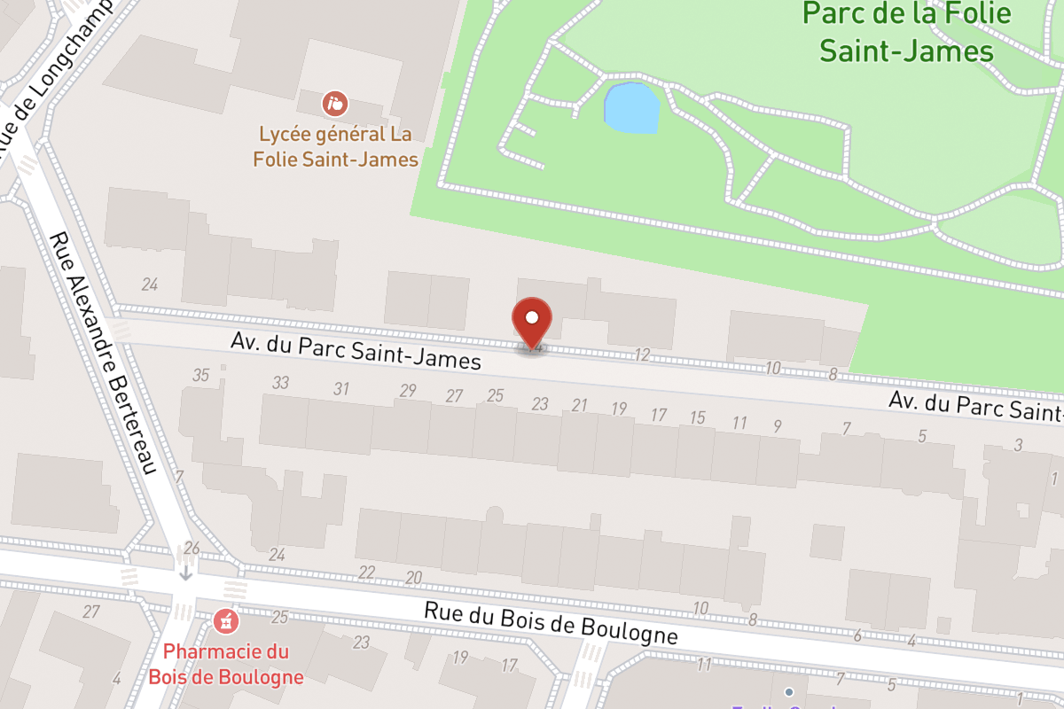 Plan de situation — 14 Avenue du Parc Saint-james