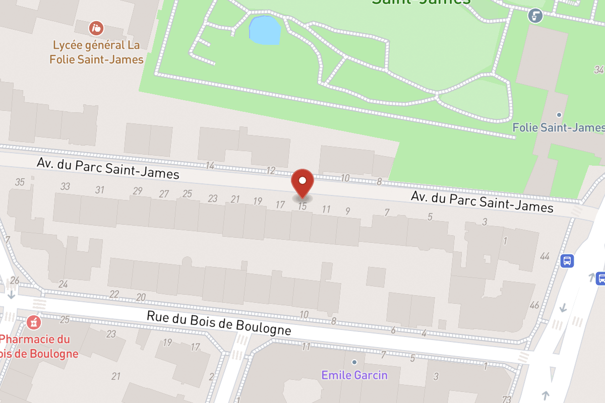 Plan de situation — 15 Avenue du Parc Saint-james
