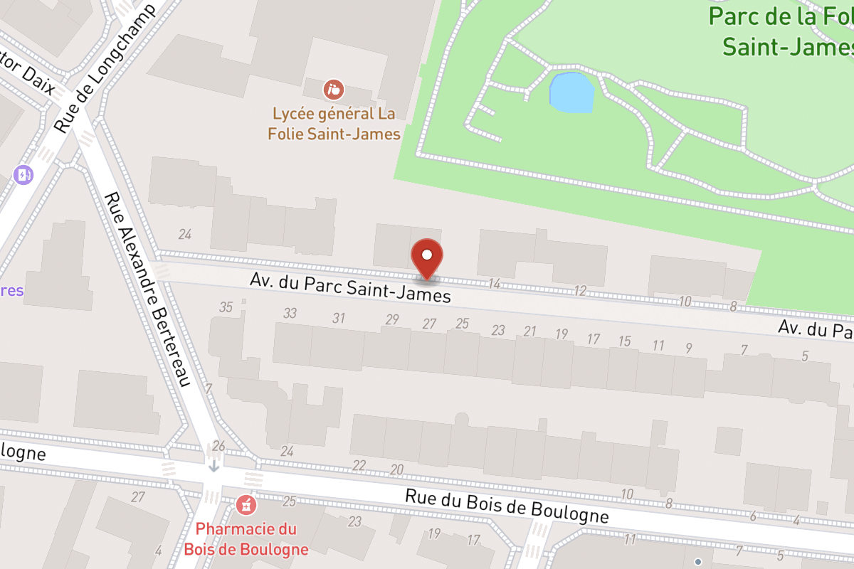 Plan de situation — 16 Avenue du Parc Saint-james