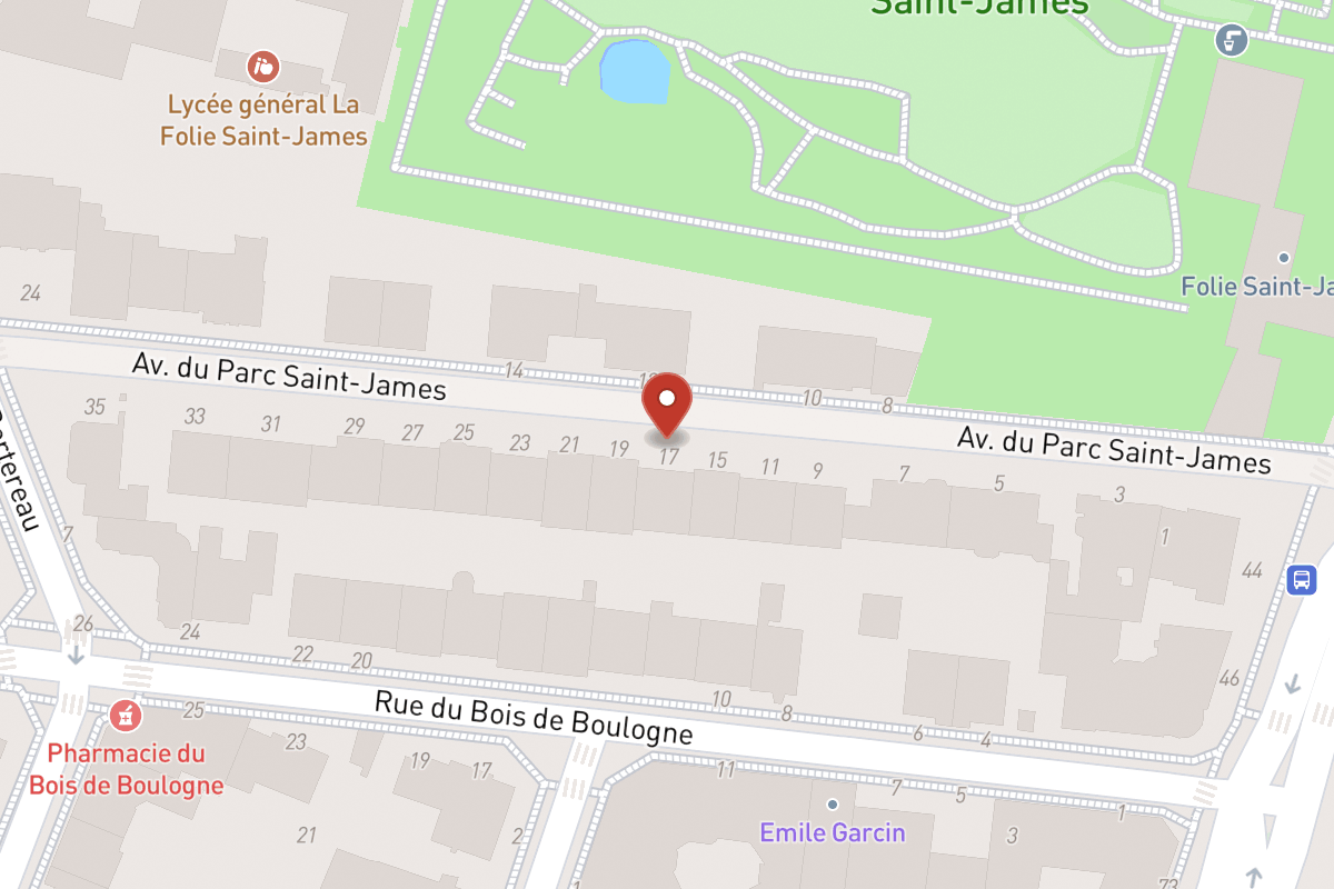 Plan de situation — 17 Avenue du Parc Saint-james