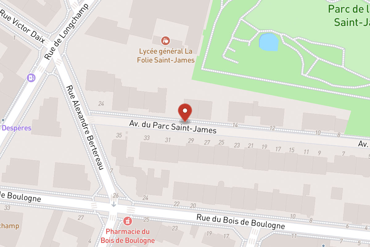Plan de situation — 18 Avenue du Parc Saint-james