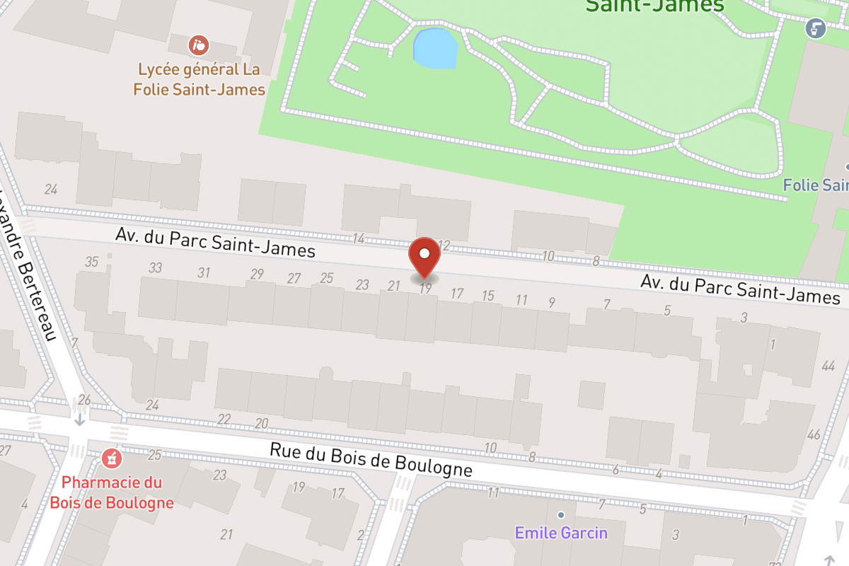 Plan de situation — 19 Avenue du Parc Saint-james