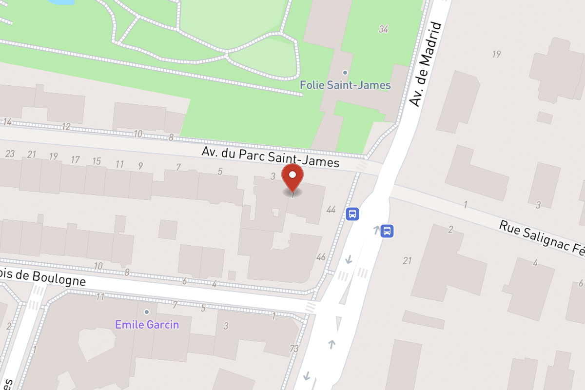 Plan de situation — 1 Avenue du Parc Saint-james