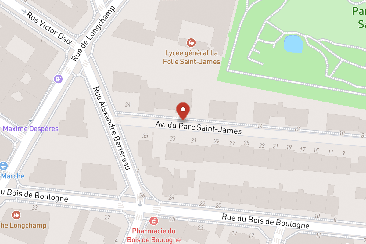 Plan de situation — 20 Avenue du Parc Saint-james