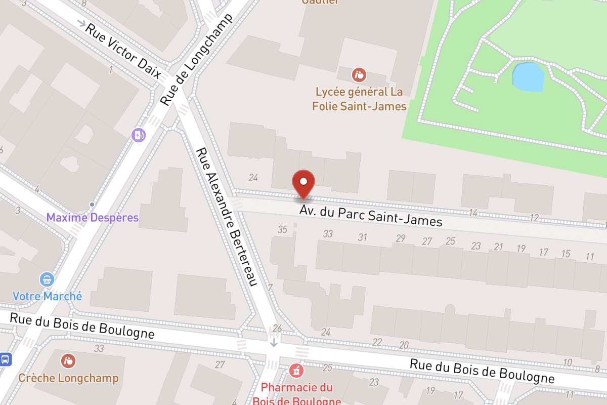 Plan de situation — 22 Avenue du Parc Saint-james