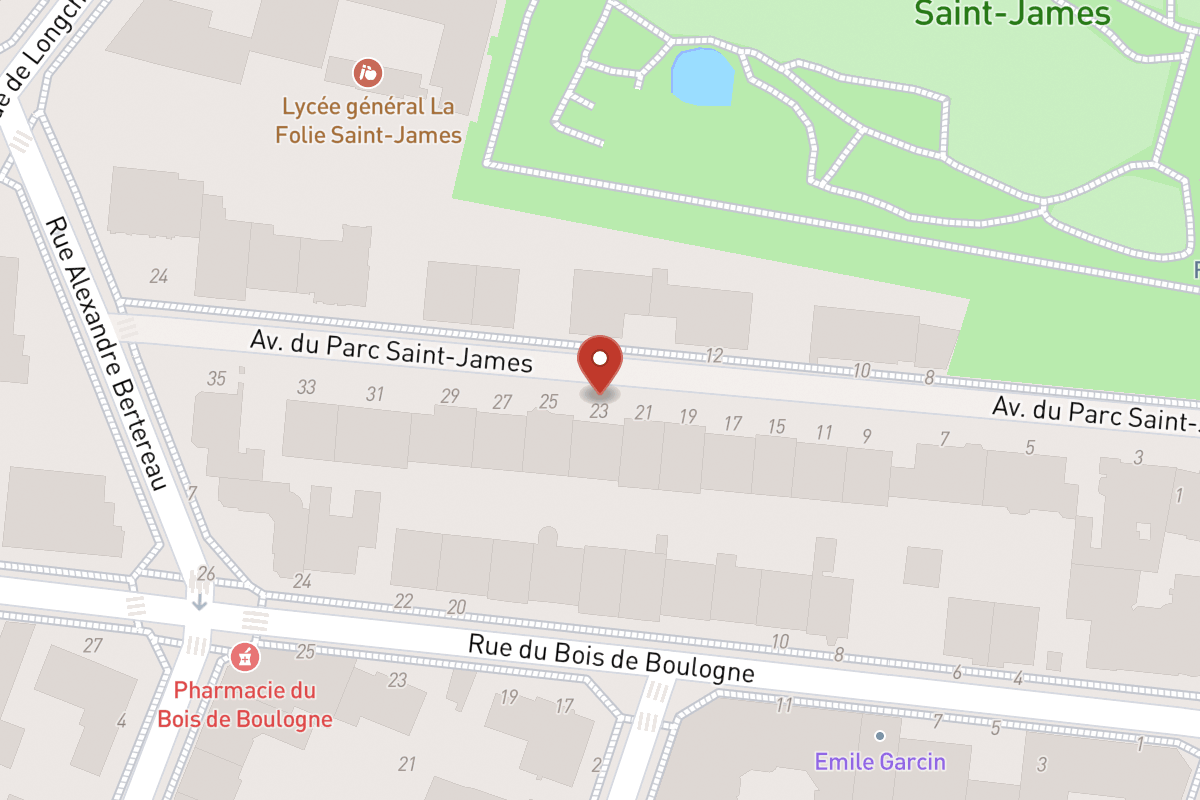 Plan de situation — 23 Avenue du Parc Saint-james