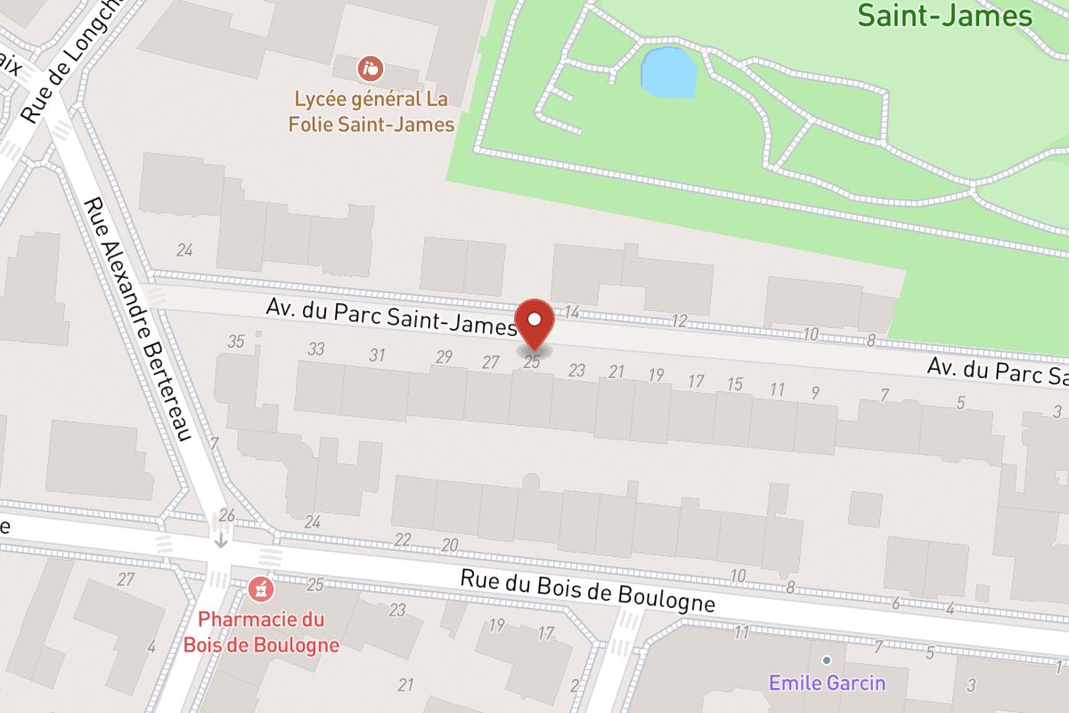 Plan de situation — 25 Avenue du Parc Saint-james