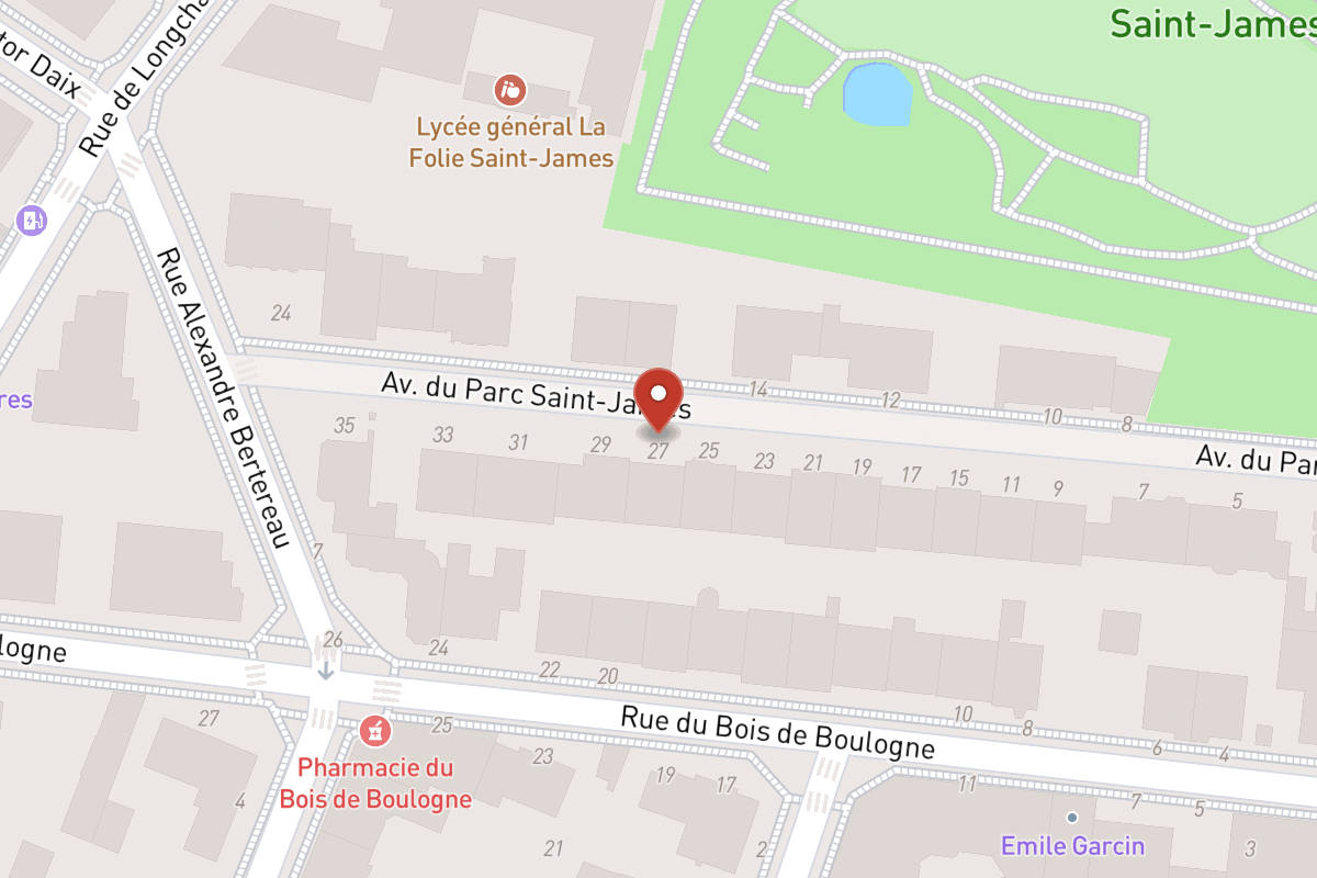 Plan de situation — 27 Avenue du Parc Saint-james