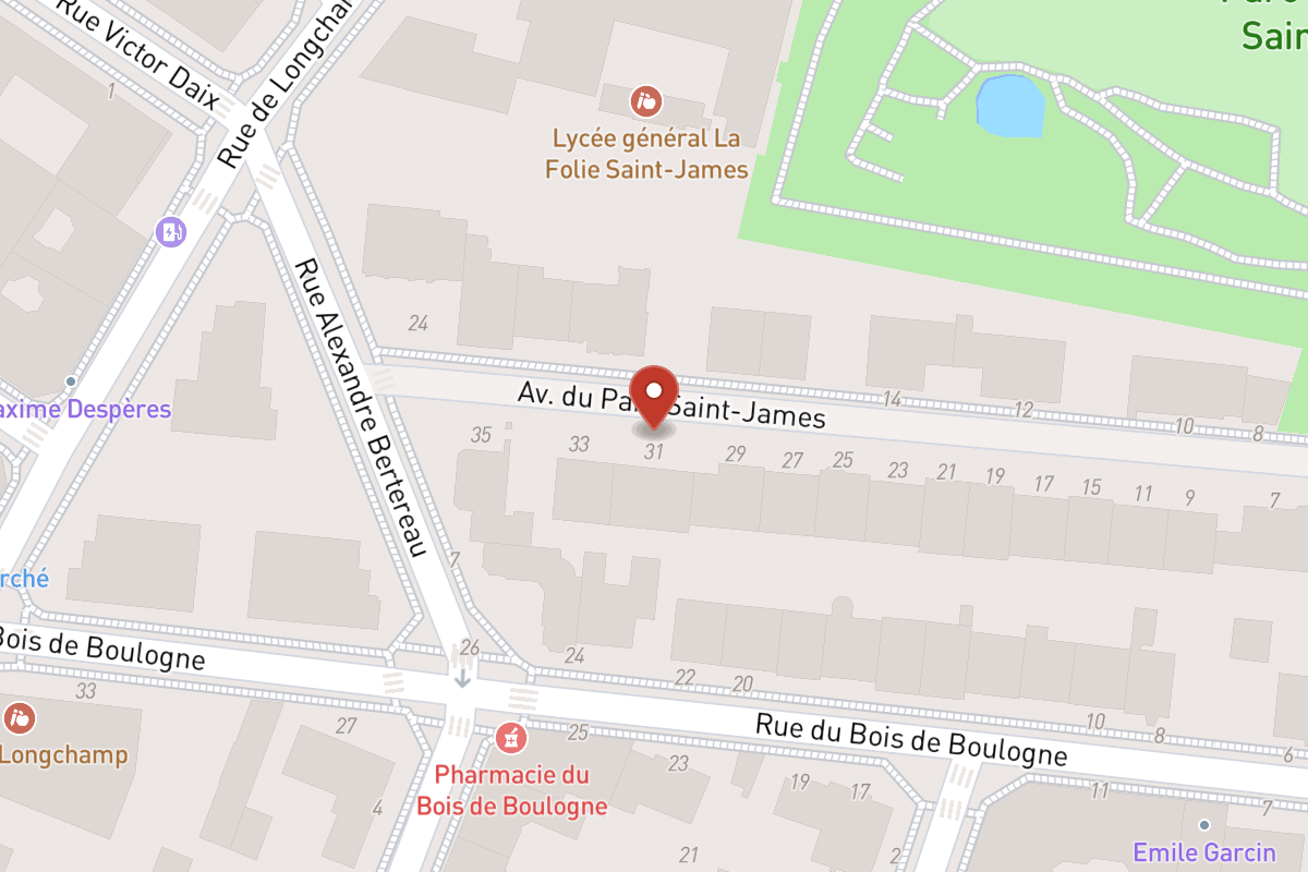 Plan de situation — 31 Avenue du Parc Saint-james